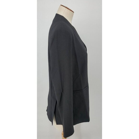 Spanx Collarless Blazer Black Womens Long Sleeve Jacket Size Small - Picture 8 of 11